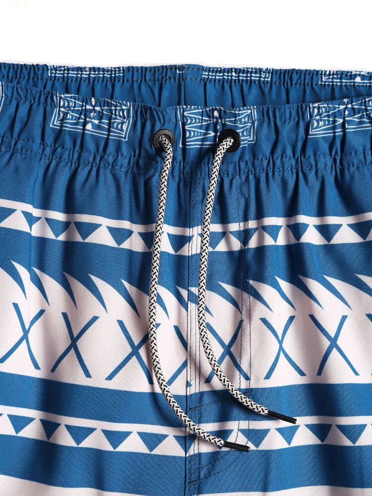 Short De Plage Vintage À Séchage Rapide Avec Cordon De Serrage Pour Homme