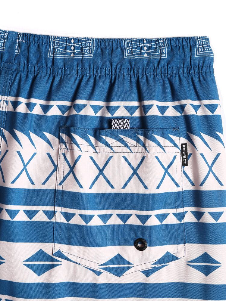 Short De Plage Vintage À Séchage Rapide Avec Cordon De Serrage Pour Homme