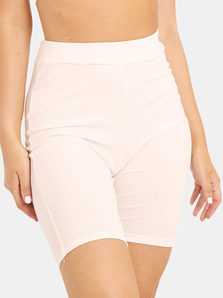 Short De Sport Élastique Taille Haute Pour Femme