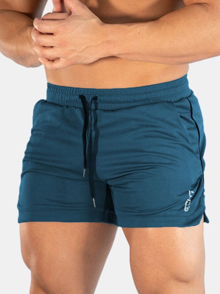 Short De Sport À Séchage Rapide De Couleur Unie Pour Hommes