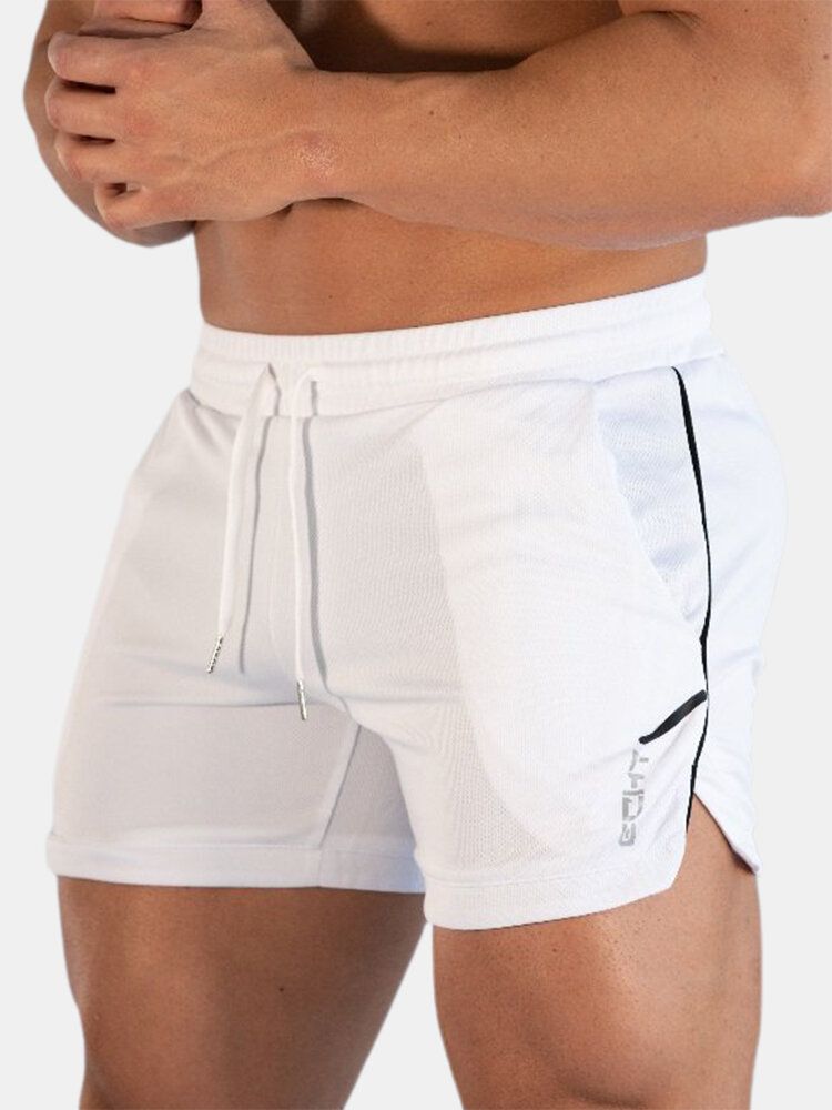 Short De Sport À Séchage Rapide De Couleur Unie Pour Hommes