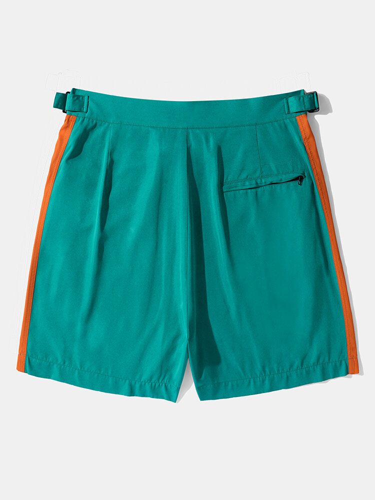 Short De Sport À Taille Ajustable Avec Fermeture À Glissière Pour Hommes