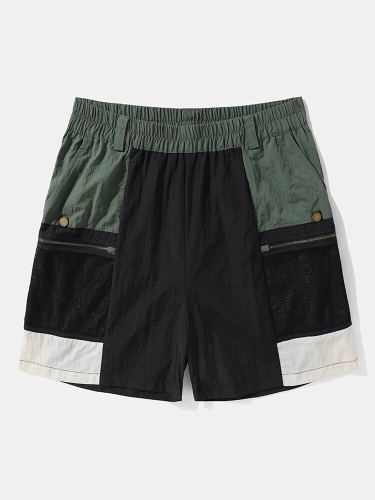 Short À Taille Élastique Avec Poche Zippée Pour Hommes