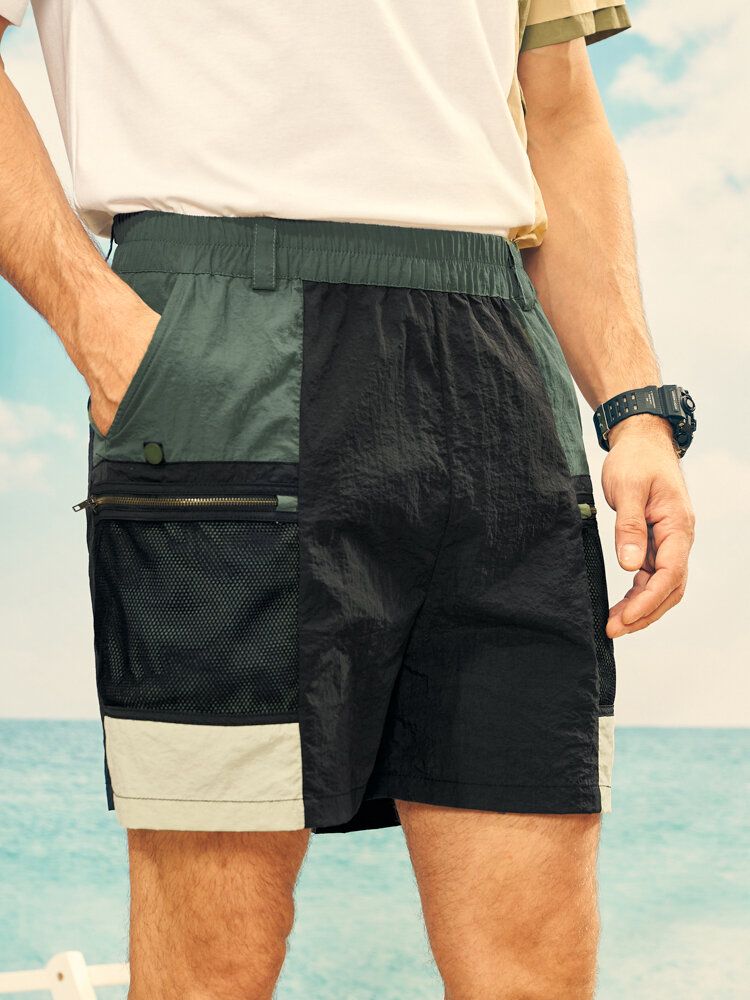 Short À Taille Élastique Avec Poche Zippée Pour Hommes