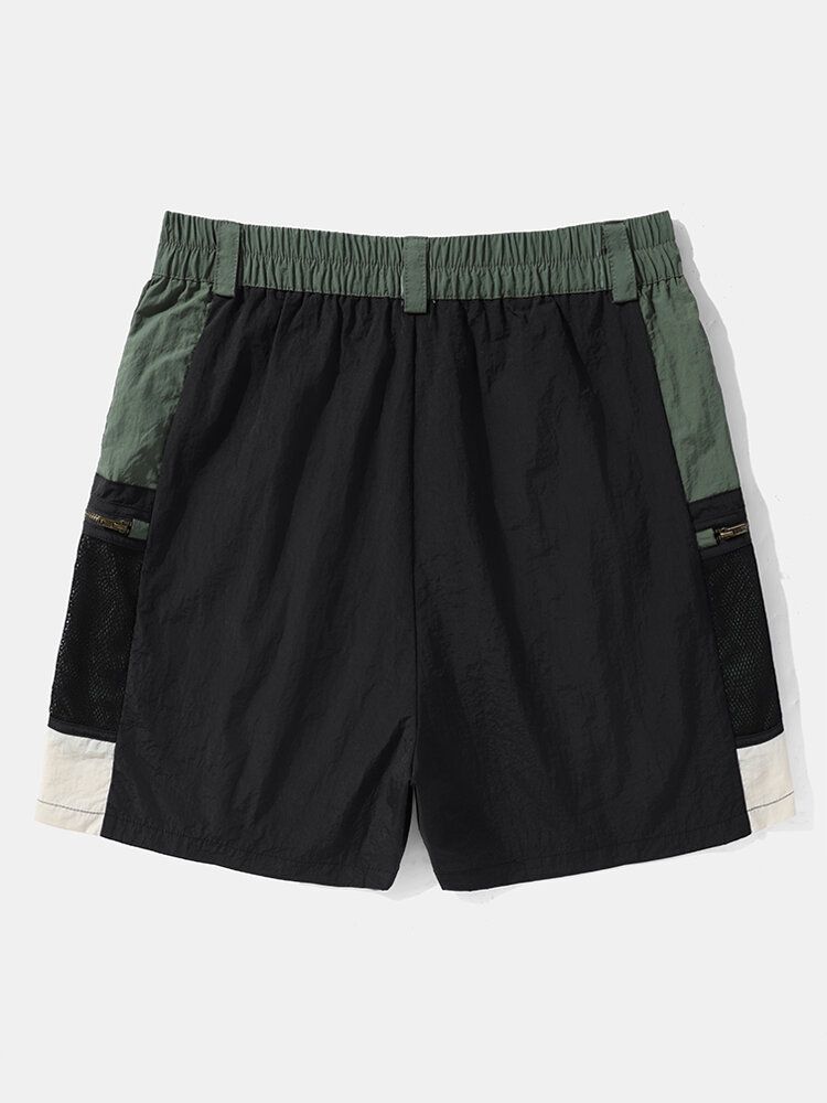 Short À Taille Élastique Avec Poche Zippée Pour Hommes