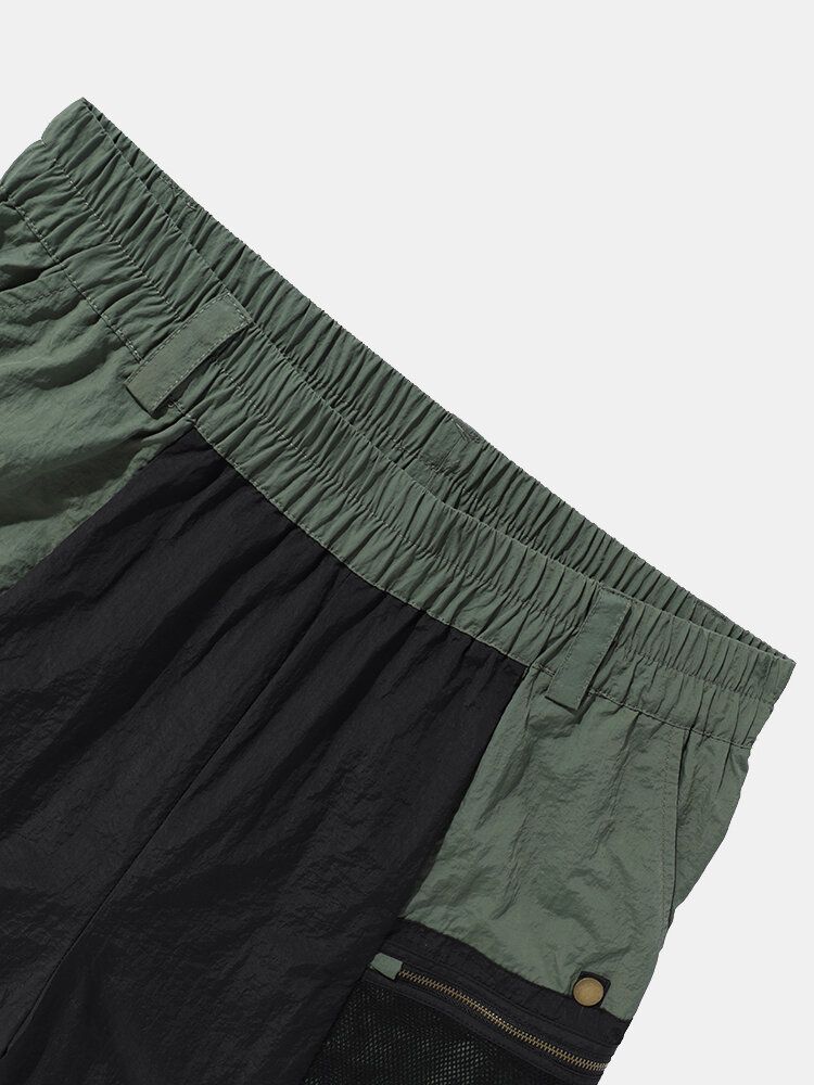 Short À Taille Élastique Avec Poche Zippée Pour Hommes