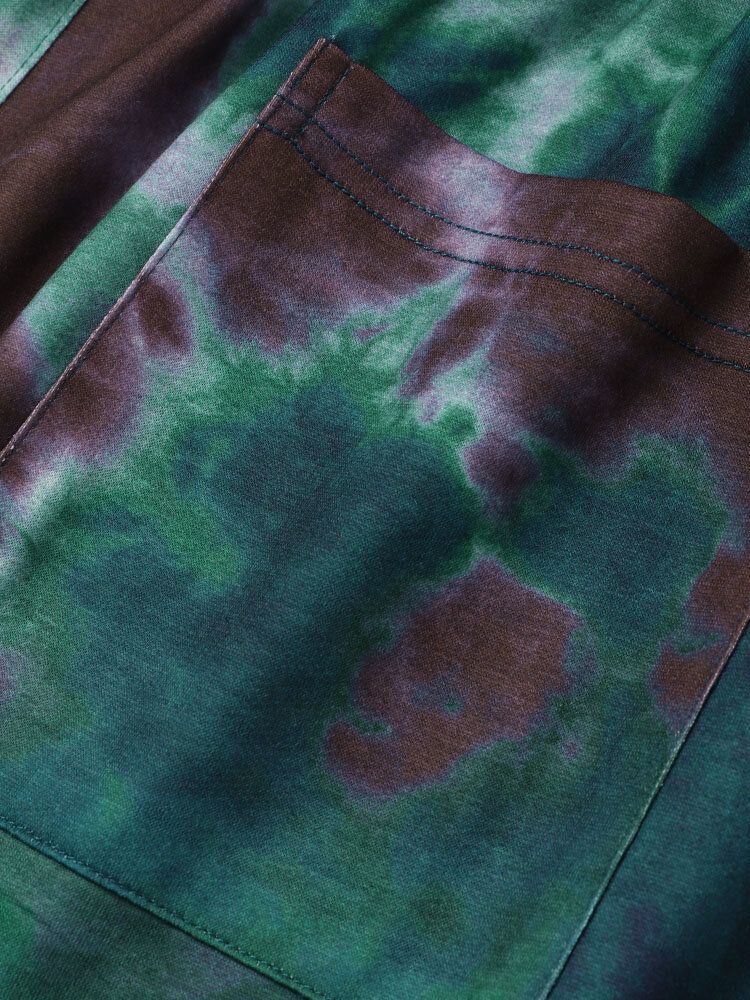 Short Taille Élastique À Imprimé Papillon Tie-dye Pour Homme