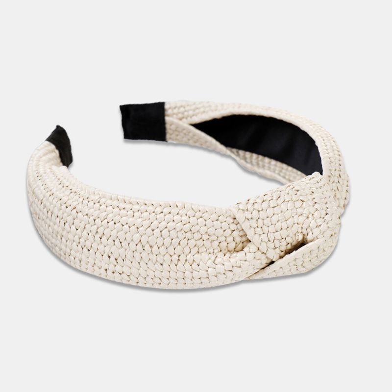 Simple Bandeau Lafite Tissé À La Main Accessoires Pour Femmes