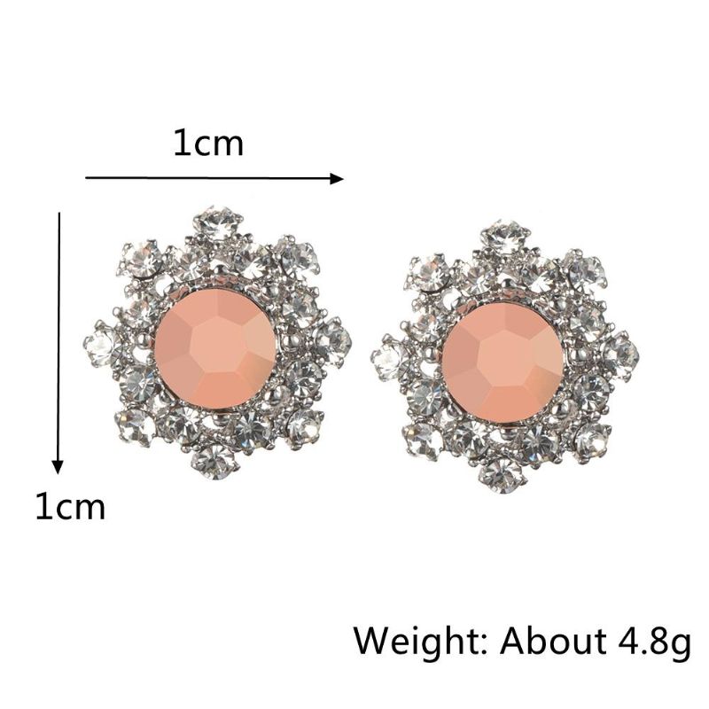 Simple Gemstone Ear Stud Micro Pavé Fleur Boucle D'oreille Classique Flocon De Neige Piercing Boucles D'oreilles Pour Les Femmes