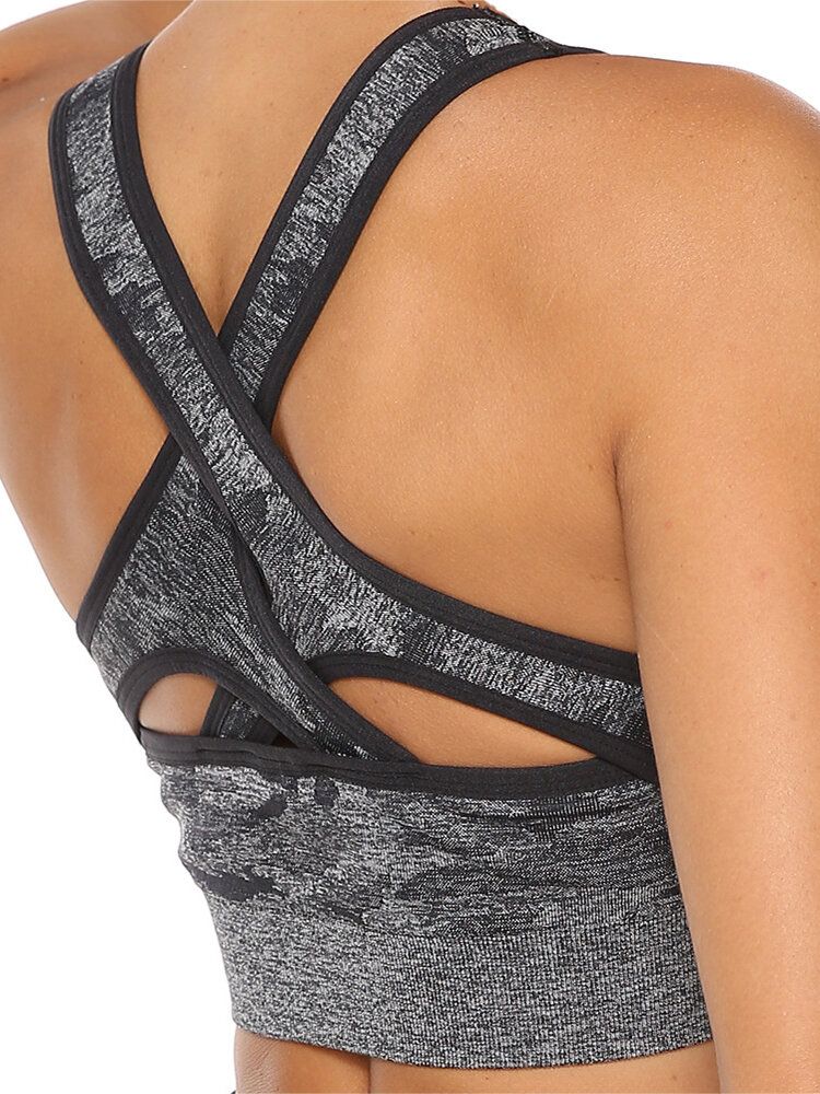 Soutien-gorge De Sport De Yoga Antichoc Respirant Sans Couture Extérieur