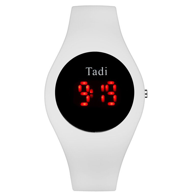 Sport Décontracté Hommes Femme Led Montre Électronique Bande De Silicone Capteur Lumineux Étanche Montre Numérique