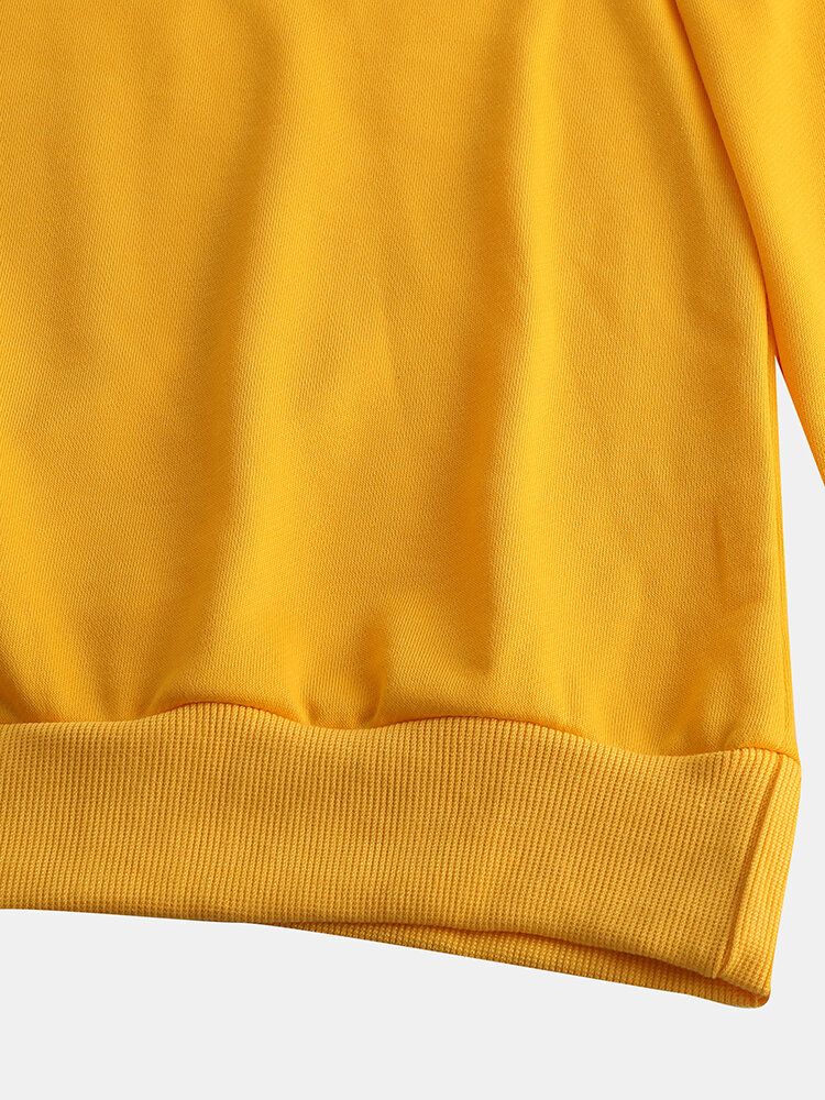 Sweat À Capuche Ample Avec Cordon De Serrage De Couleur Unie Pour Hommes