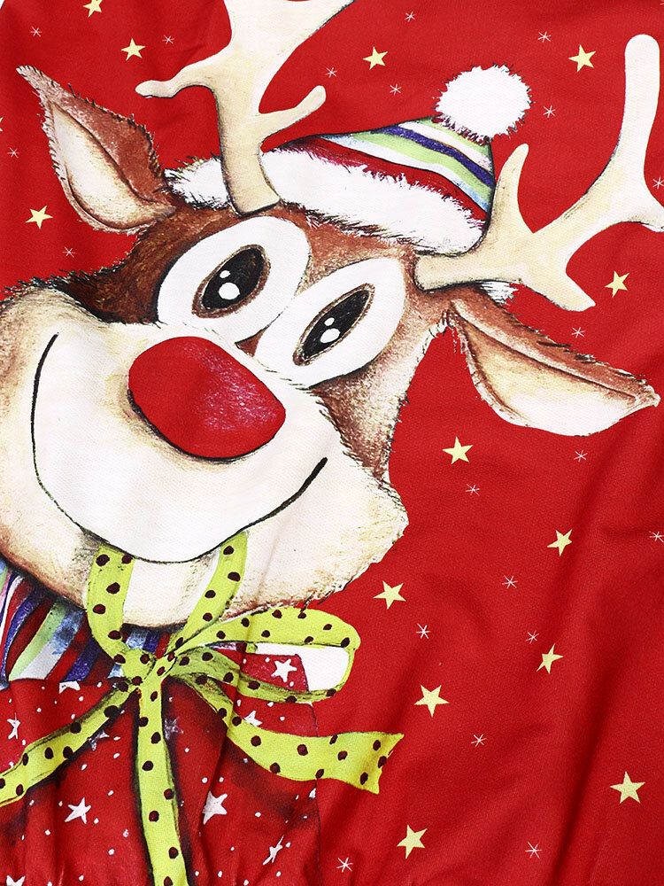 Sweat À Capuche À Manches Longues Avec Motif De Dessin Animé De Noël Pour Femme