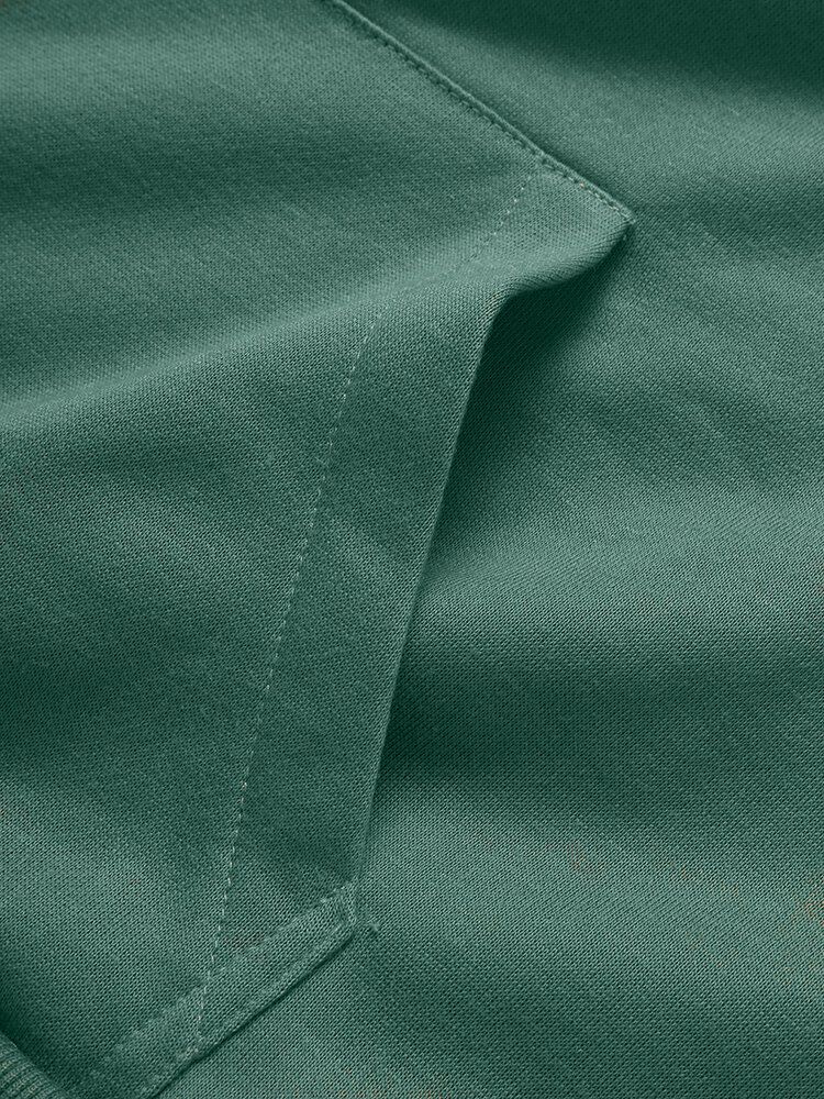 Sweat À Capuche Rétro Patchwork Vert Lettre Pour Homme