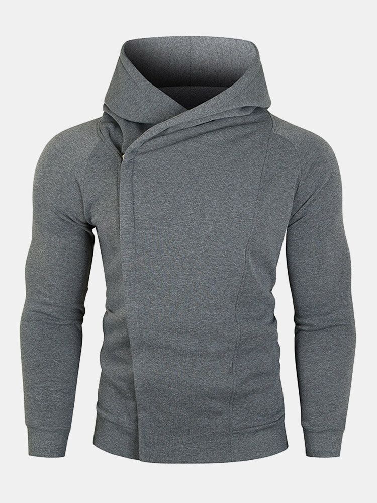 Sweat À Capuche Sport À Manches Raglan Avec Fermeture Éclair Pour Hommes