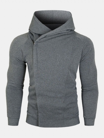 Sweat À Capuche Sport À Manches Raglan Avec Fermeture Éclair Pour Hommes