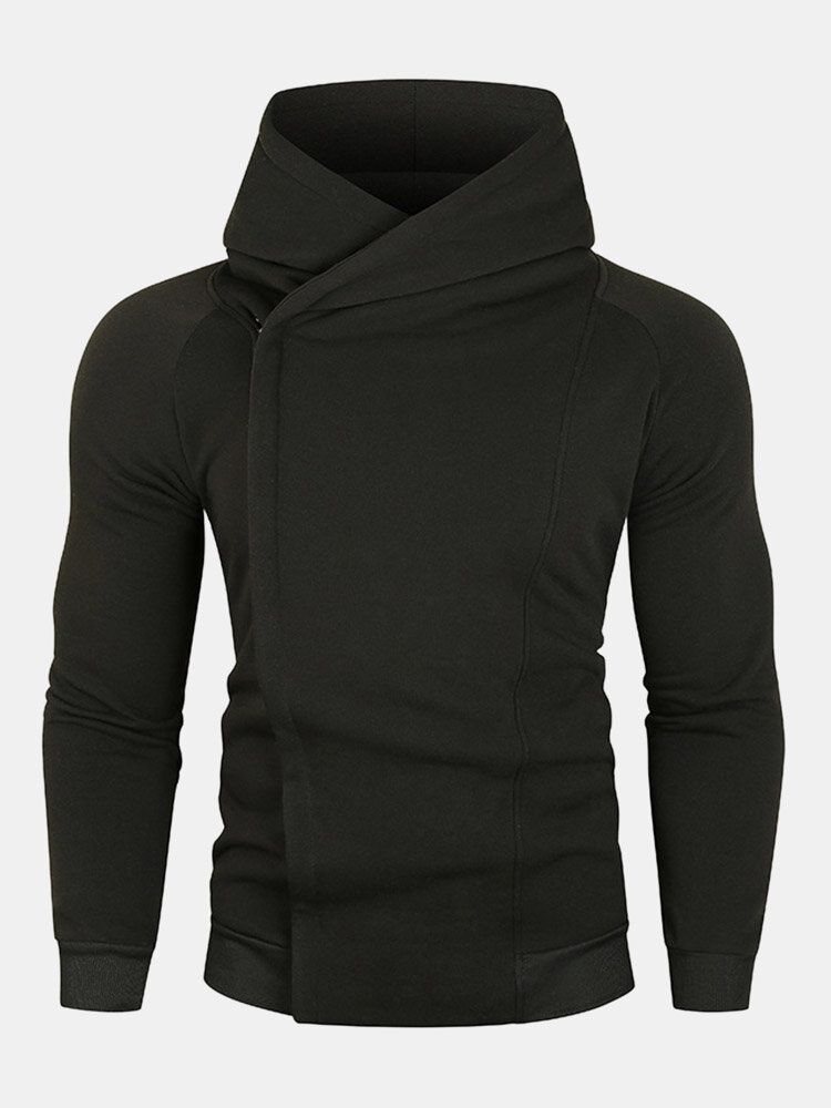 Sweat À Capuche Sport À Manches Raglan Avec Fermeture Éclair Pour Hommes