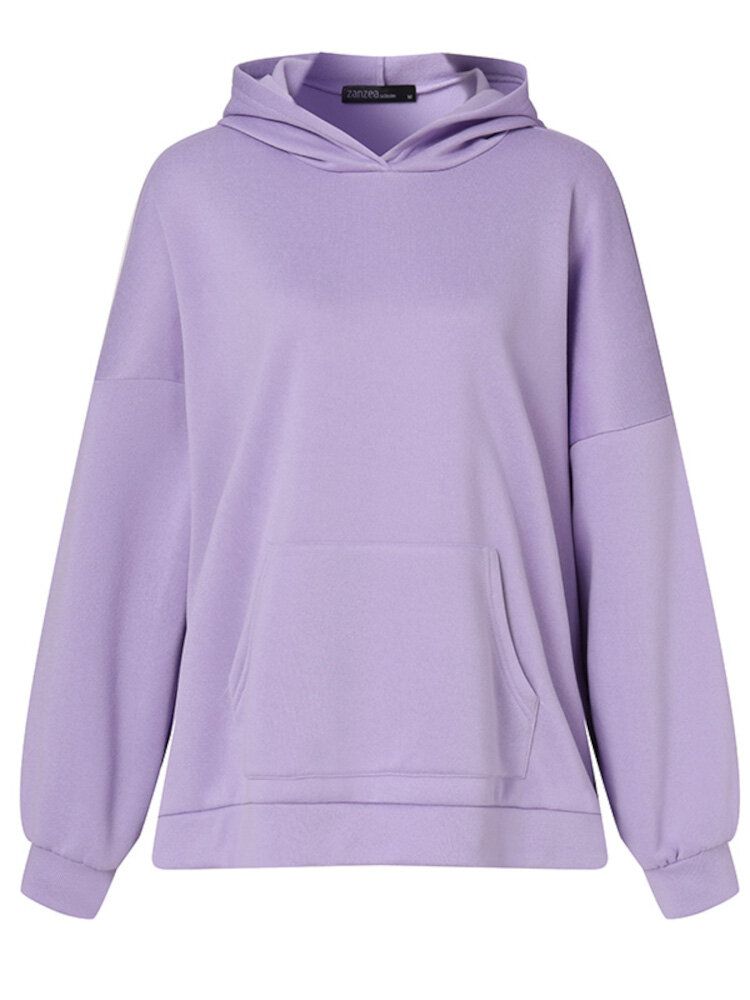 Sweat-shirt À Capuche Avec Fermeture Éclair Sur Le Côté Pour Femmes Avec Poche