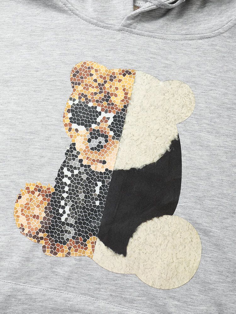 Sweat-shirt À Capuche Avec Poche Kangourou À Paillettes Pour Homme