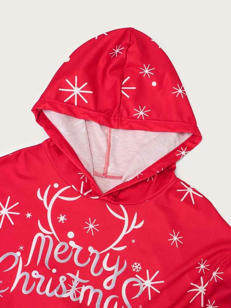 Sweat-shirt À Capuche Décontracté À Manches Longues Avec Motif De Père Noël Pour Femmes