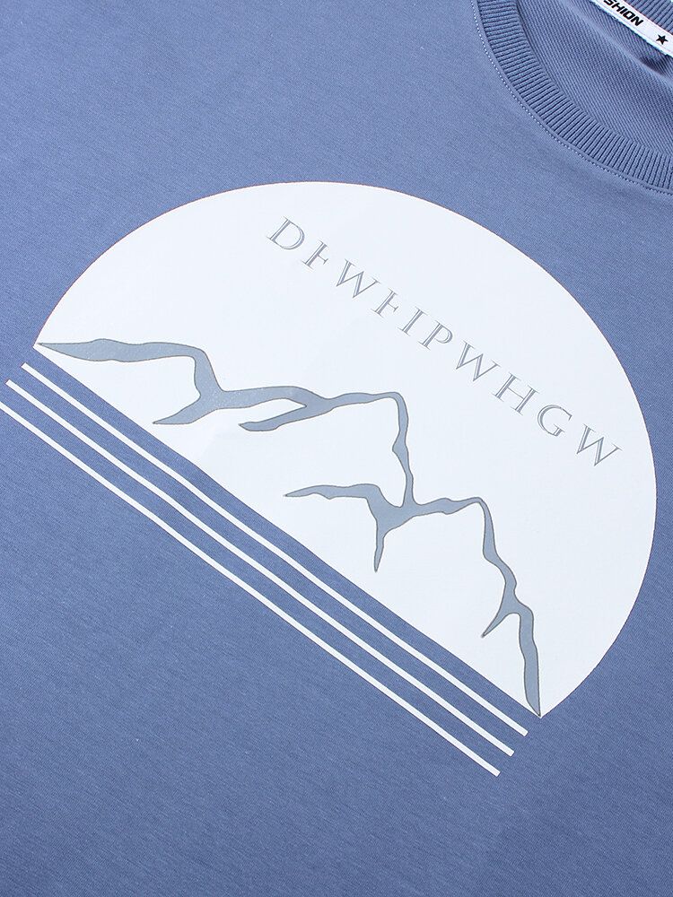 Sweat-shirt Décontracté À Imprimé Graphique De Montagne Pour Hommes