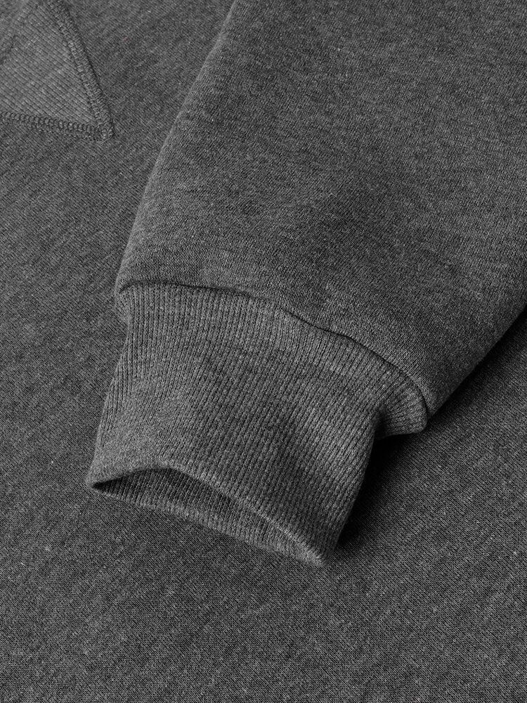 Sweat-shirt À Manches Longues À Col Rond Et Épaules Plissées Pour Hommes