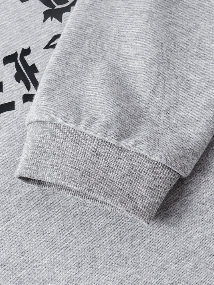 Sweat-shirts En Coton À Col Rond Et Imprimé Monogramme Rose Pour Hommes