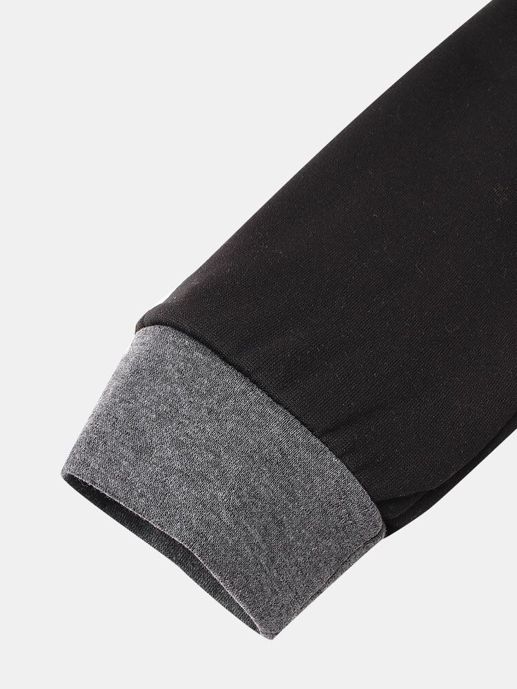 Sweats À Capuche Avec Cordon De Serrage Et Patchwork De Blocs De Couleur Pour Hommes Avec Poche Kangourou