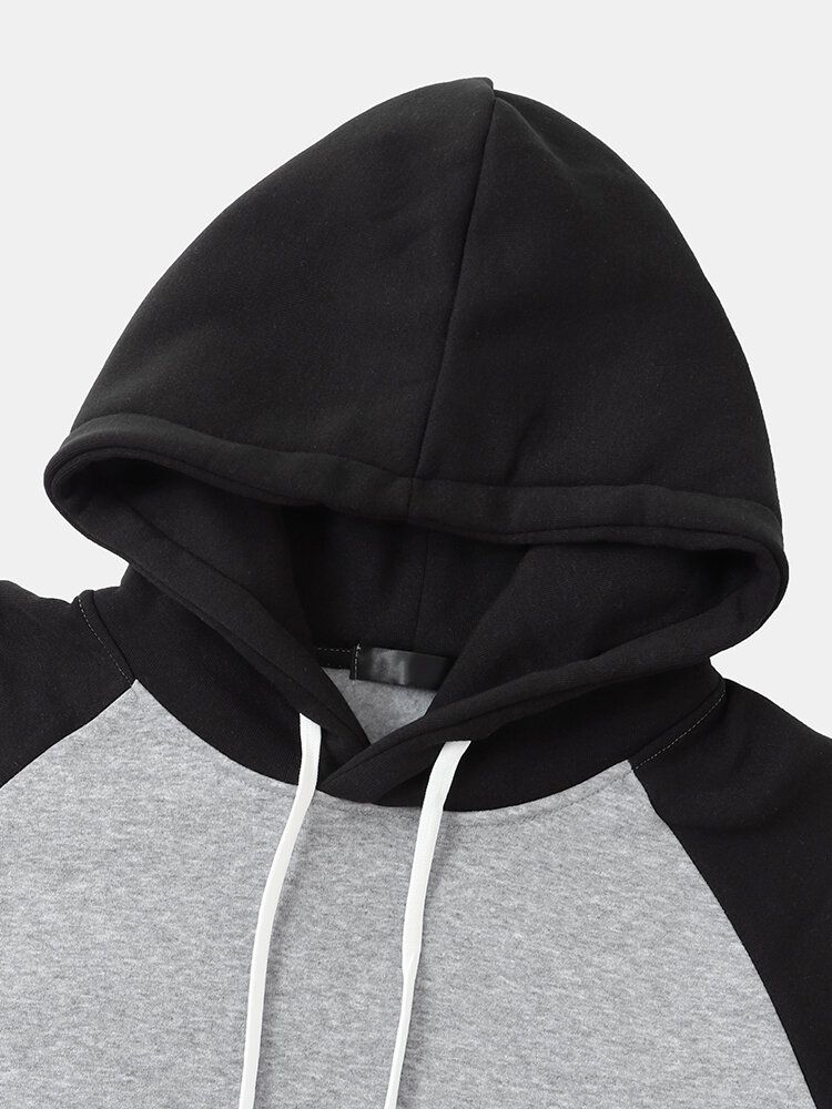 Sweats À Capuche À Cordon De Serrage Avec Poche Kangourou Pour Hommes