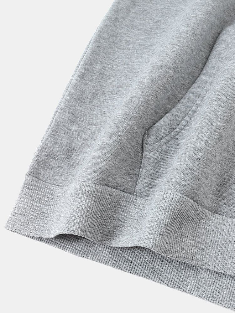 Sweats À Capuche À Cordon De Serrage Avec Poche Kangourou Pour Hommes