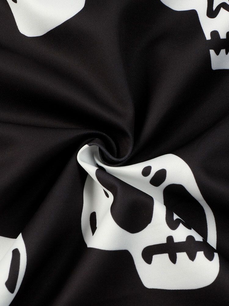 Sweats À Capuche Décontractés Avec Cordon De Serrage Halloween Skelelon Pour Hommes