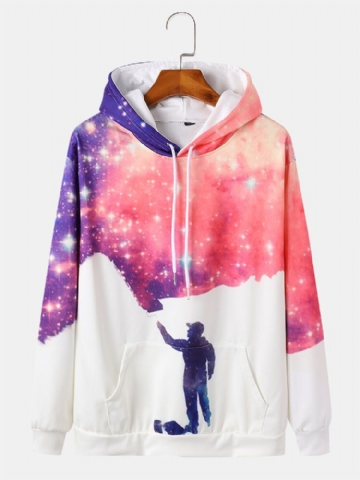 Sweats À Capuche Décontractés Avec Cordon De Serrage Pour Homme Starry Sky