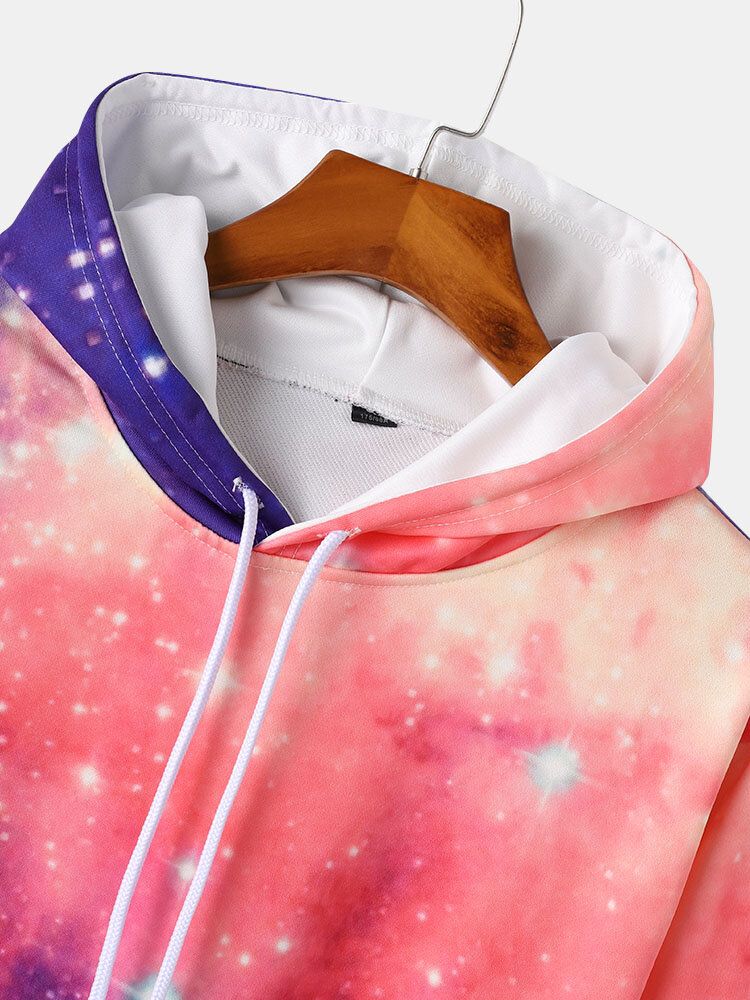 Sweats À Capuche Décontractés Avec Cordon De Serrage Pour Homme Starry Sky