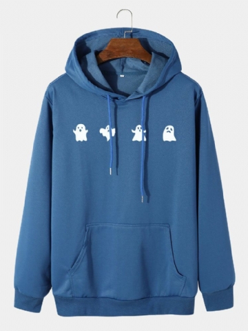 Sweats À Capuche Décontractés Pour Hommes Ghost Halloween Cartoon