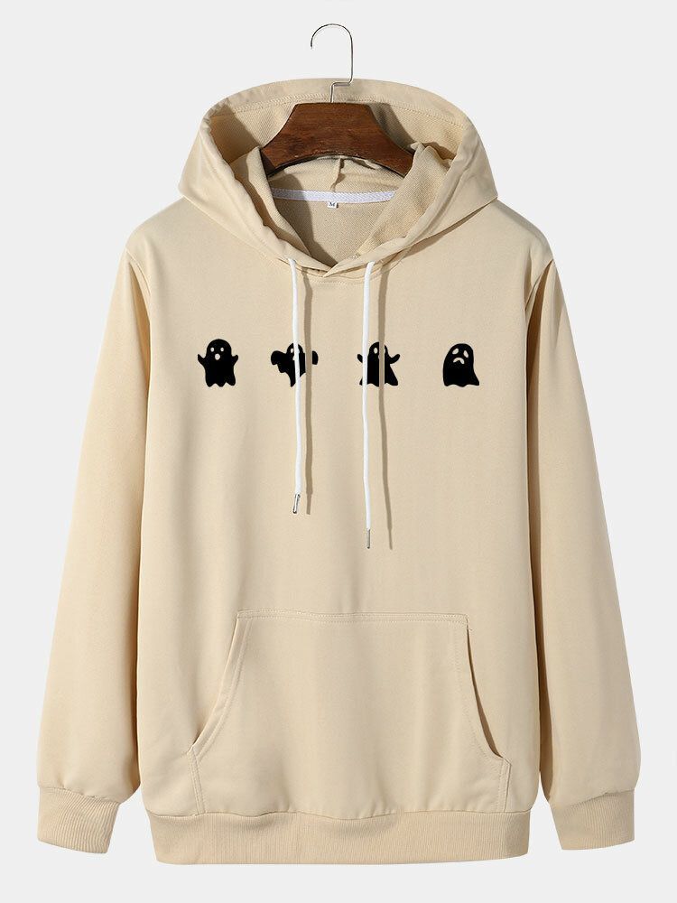 Sweats À Capuche Décontractés Pour Hommes Ghost Halloween Cartoon