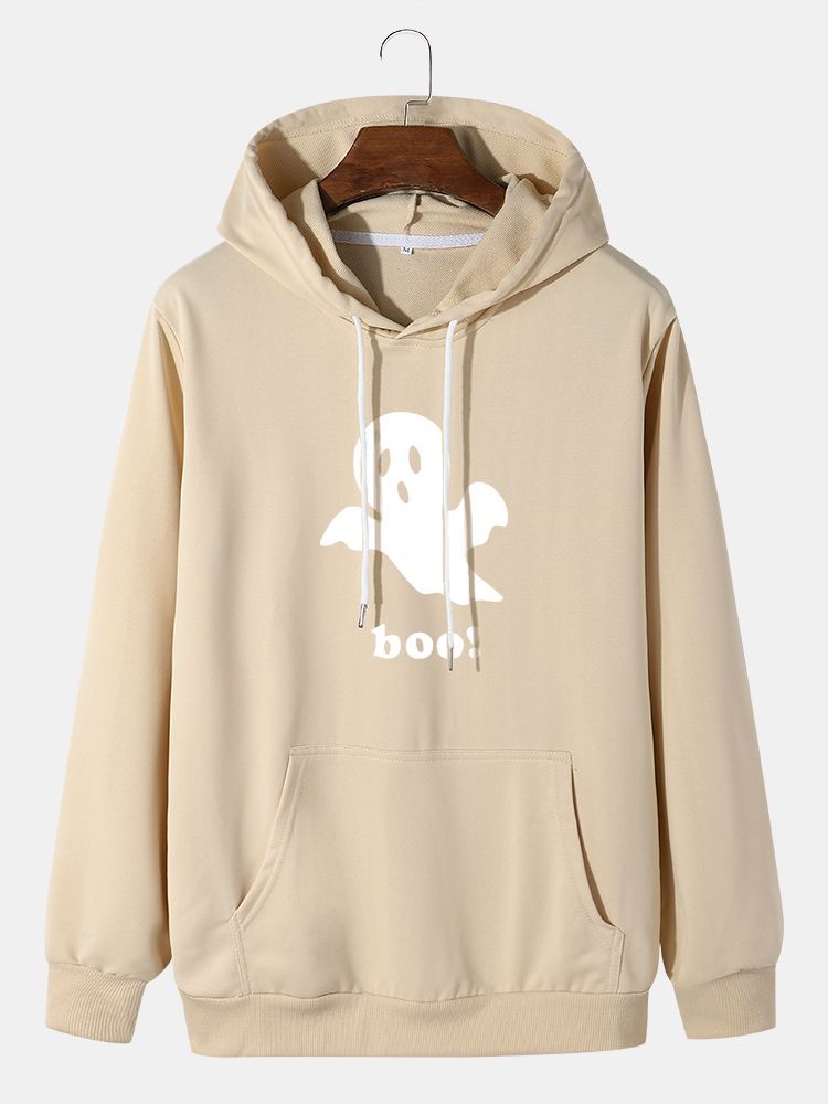 Sweats À Capuche Décontractés Pour Hommes Halloween Ghost Cartoon