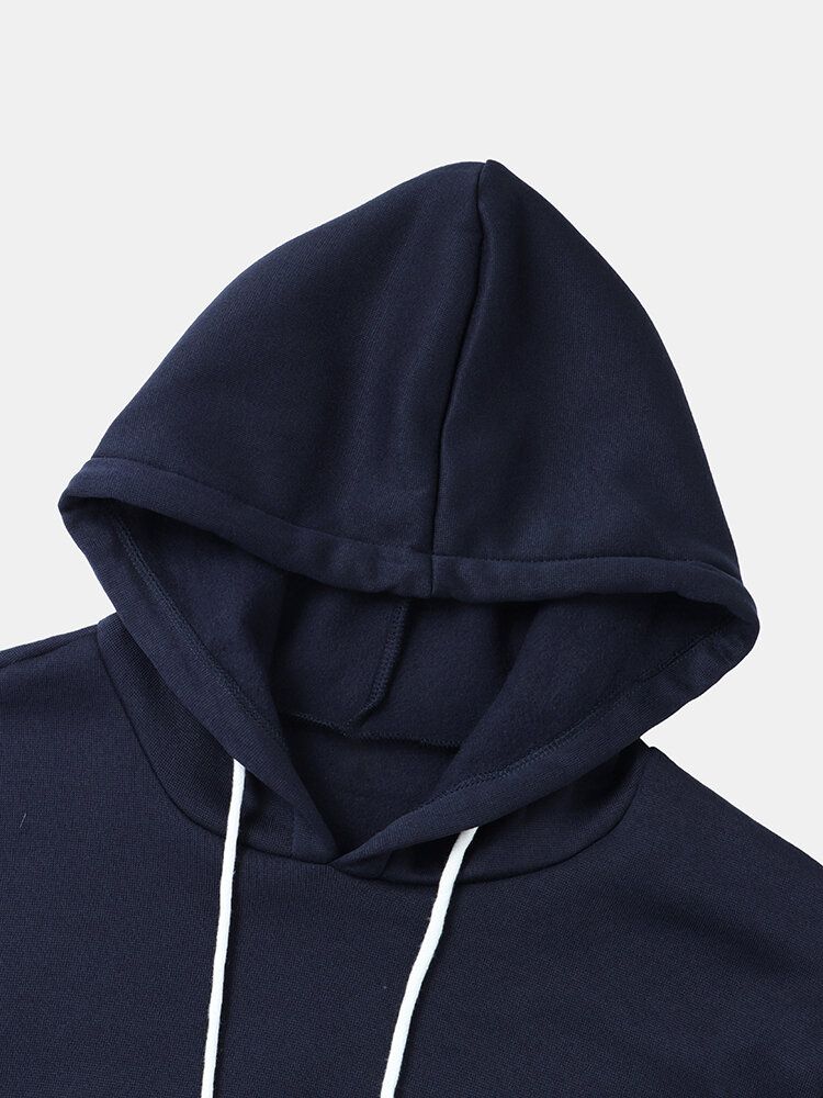 Sweats À Capuche Simples À Manches Longues Et Imprimé Paysage Pour Hommes