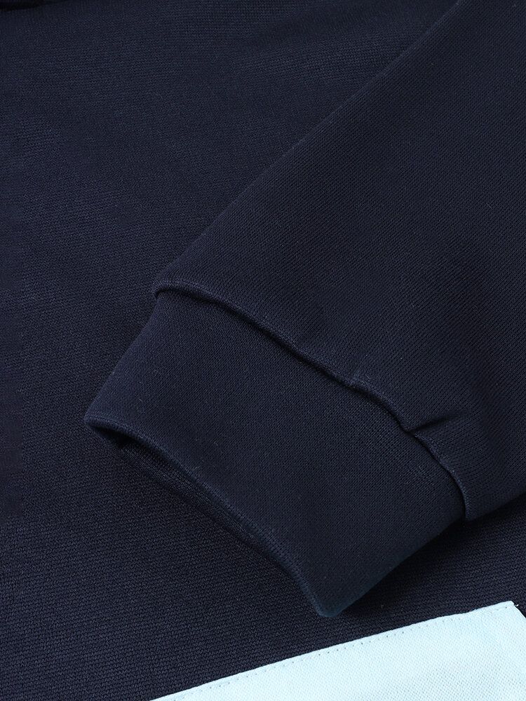 Sweats À Capuche Simples À Manches Longues Et Imprimé Paysage Pour Hommes