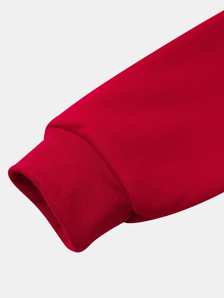 Sweats À Capuche Simples À Manches Longues Pour Hommes Avec Poche