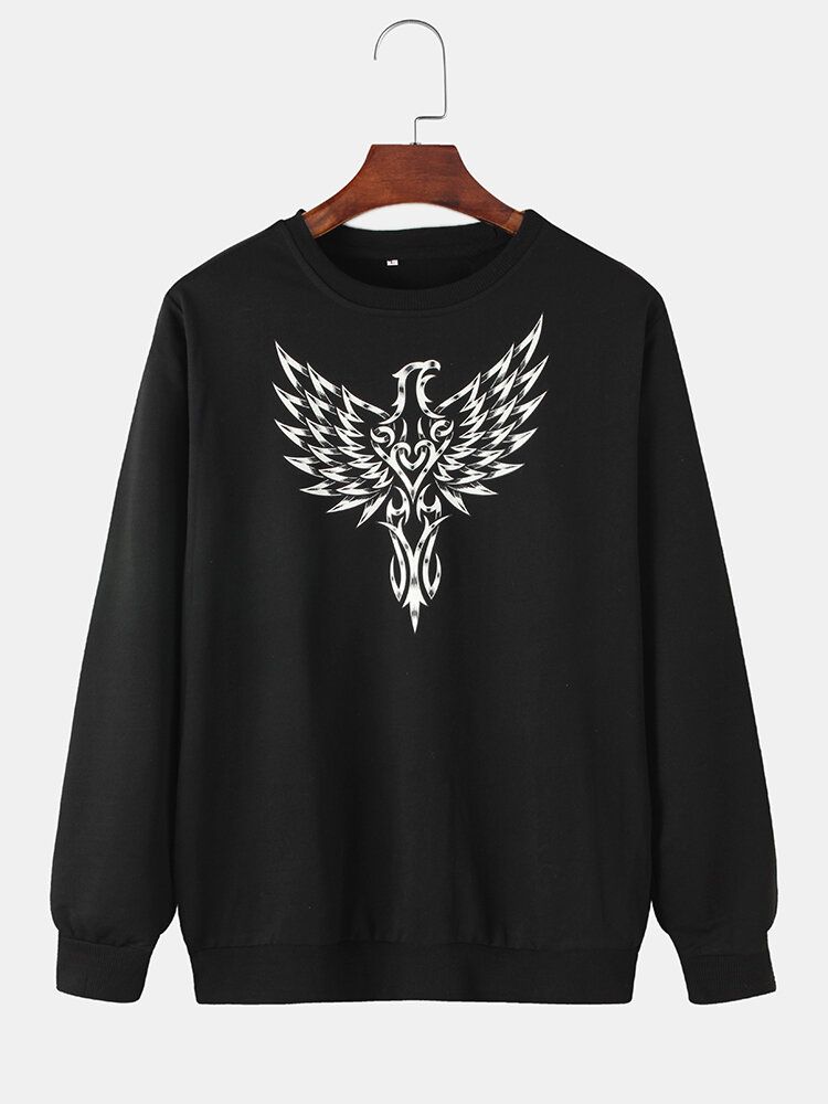 Sweatshirts À Manches Longues Pour Hommes Design Graphics Black