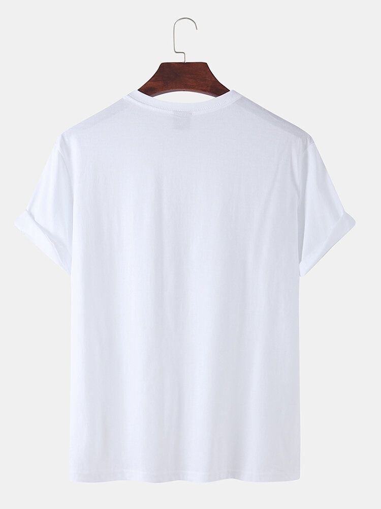 T-shirt 100% Coton À Col Rond Pour Homme