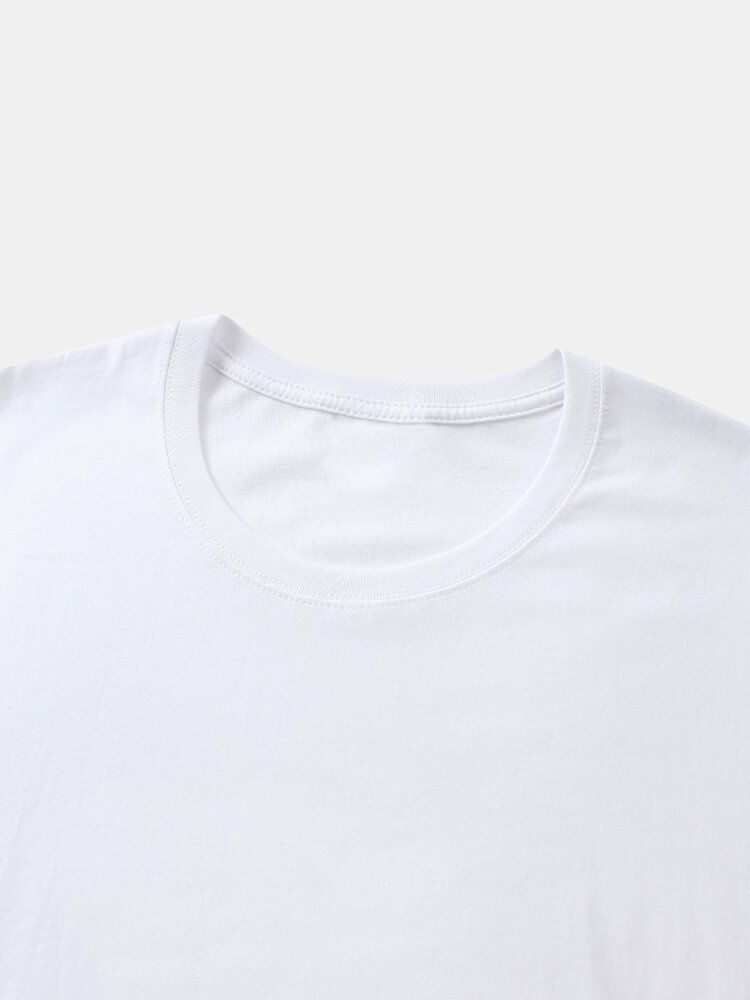 T-shirt 100% Coton À Col Rond Pour Homme