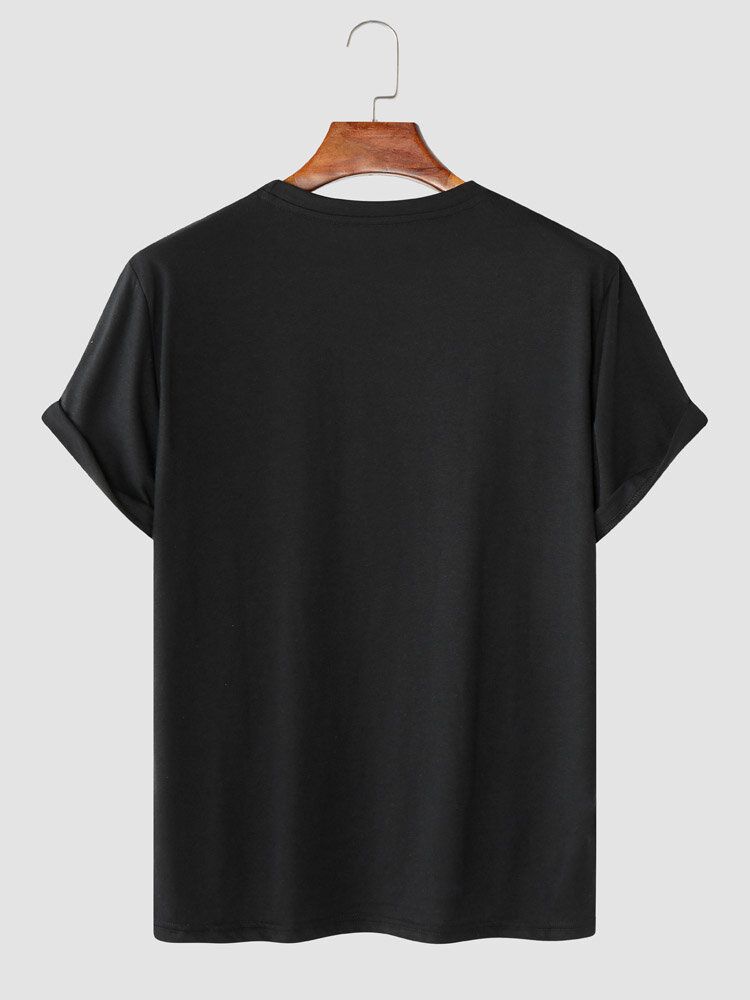 T-shirt Décontracté À Col Rond Pour Hommes