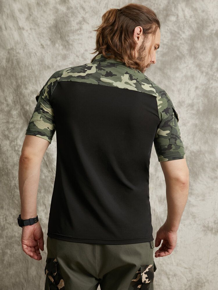 T-shirt Décontracté À Manches Courtes Et Imprimé Camouflage Pour Hommes