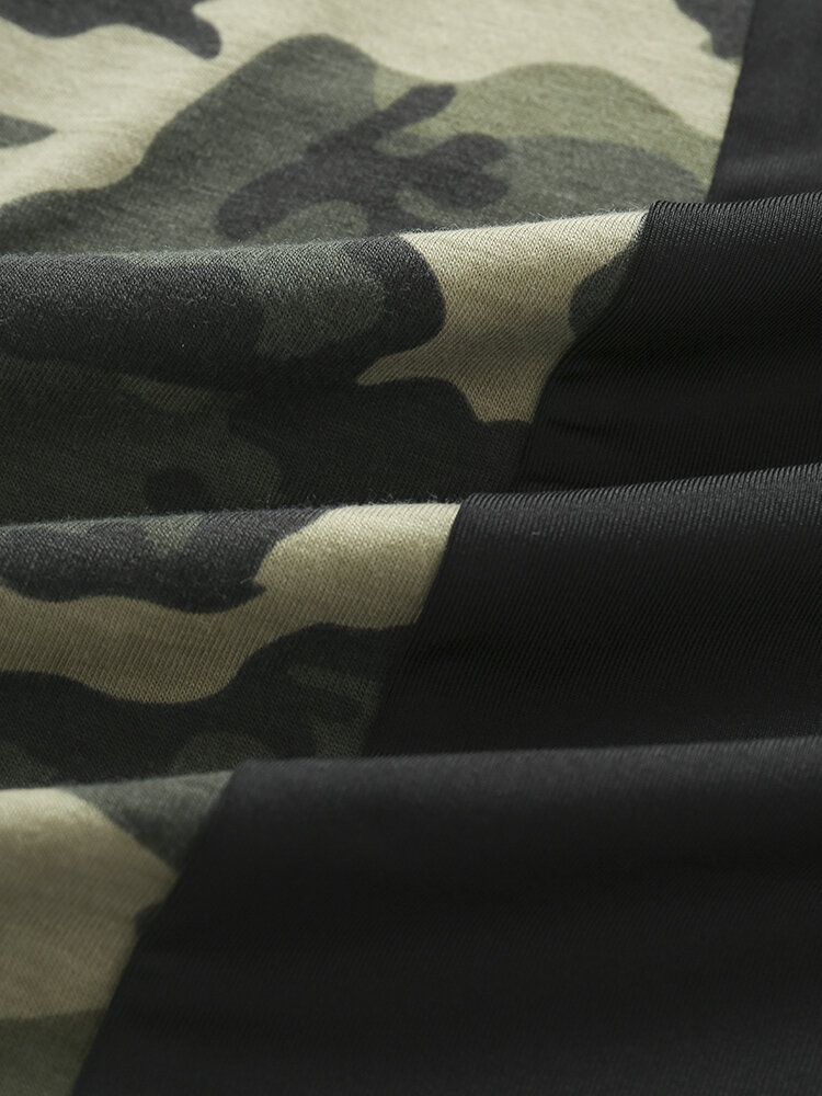 T-shirt Décontracté À Manches Courtes Et Imprimé Camouflage Pour Hommes