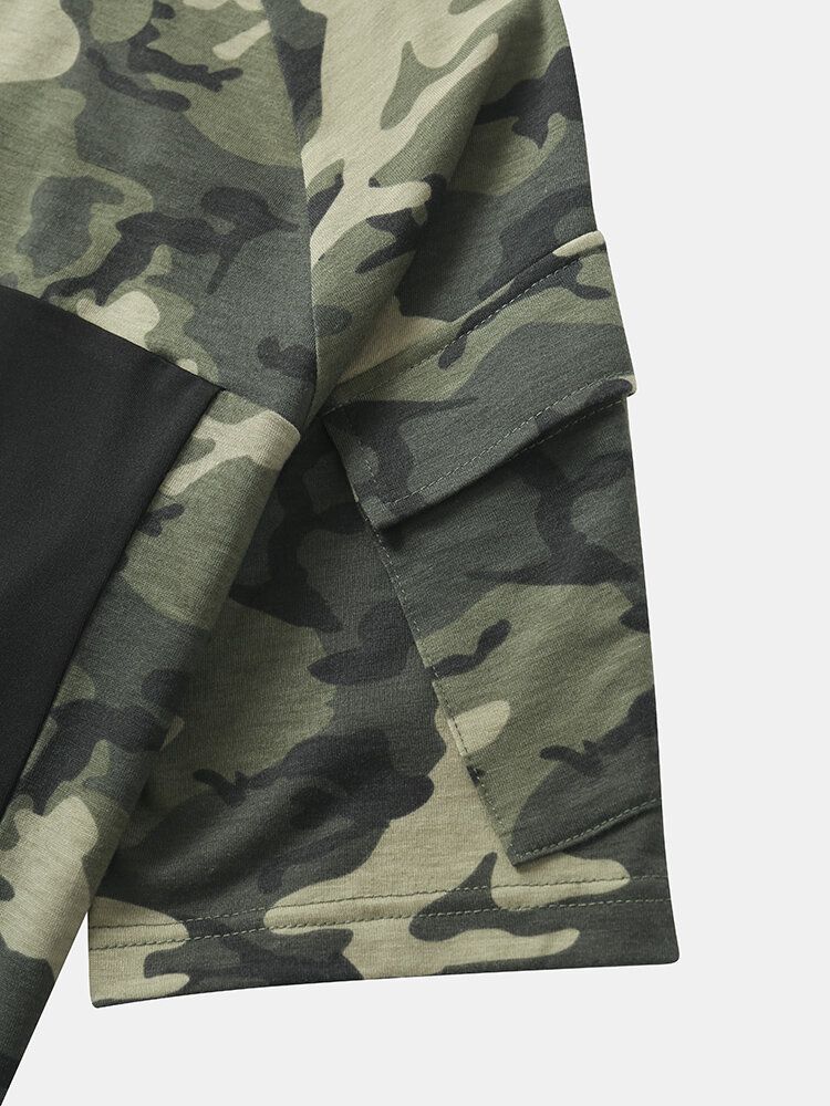 T-shirt Décontracté À Manches Courtes Et Imprimé Camouflage Pour Hommes