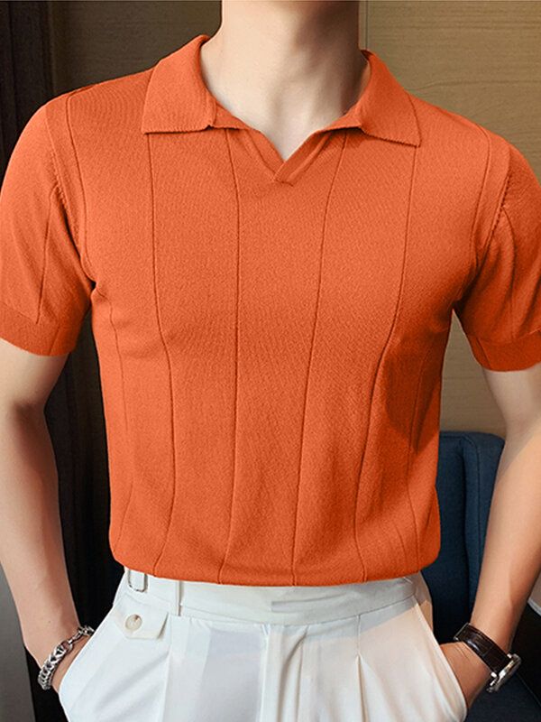 T-shirt D'été À Manches Courtes À Rayures Pour Hommes