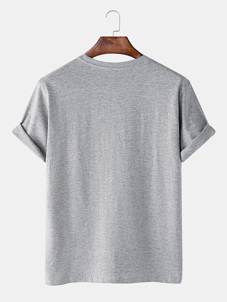 T-shirt À Manches Courtes Ample Et Décontracté 100 % Coton Pour Homme