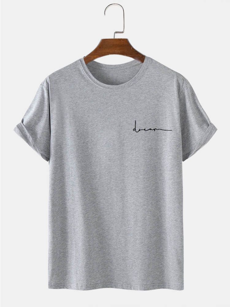 T-shirt À Manches Courtes Et Col Rond Pour Homme 100 % Coton