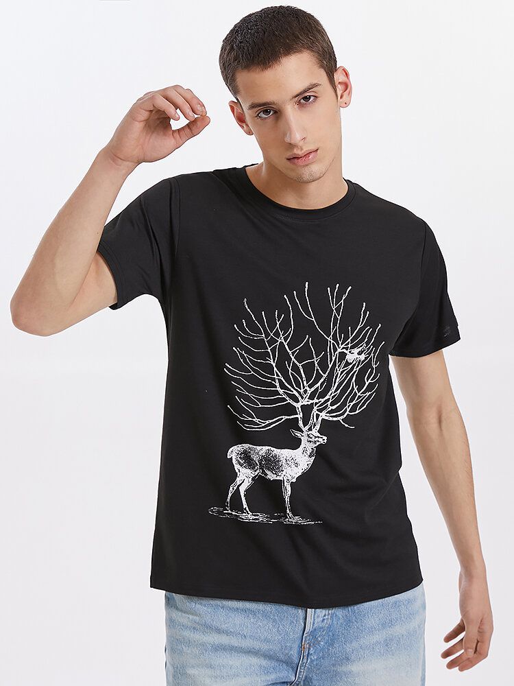 T-shirt À Manches Courtes Et Col Rond Pour Homme